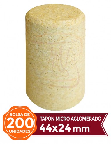 Tapones de Corcho Micro Aglomerado - Tapón Corcho Micro Aglomerado 44x23,7 200u - EuroTapón Nuñez